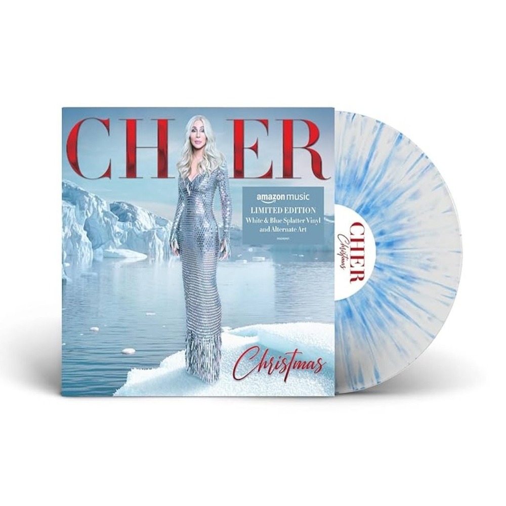 Cher "Christmas" Limited Edition White & Blue Splatter Vinyl & Alternate Art-NEW